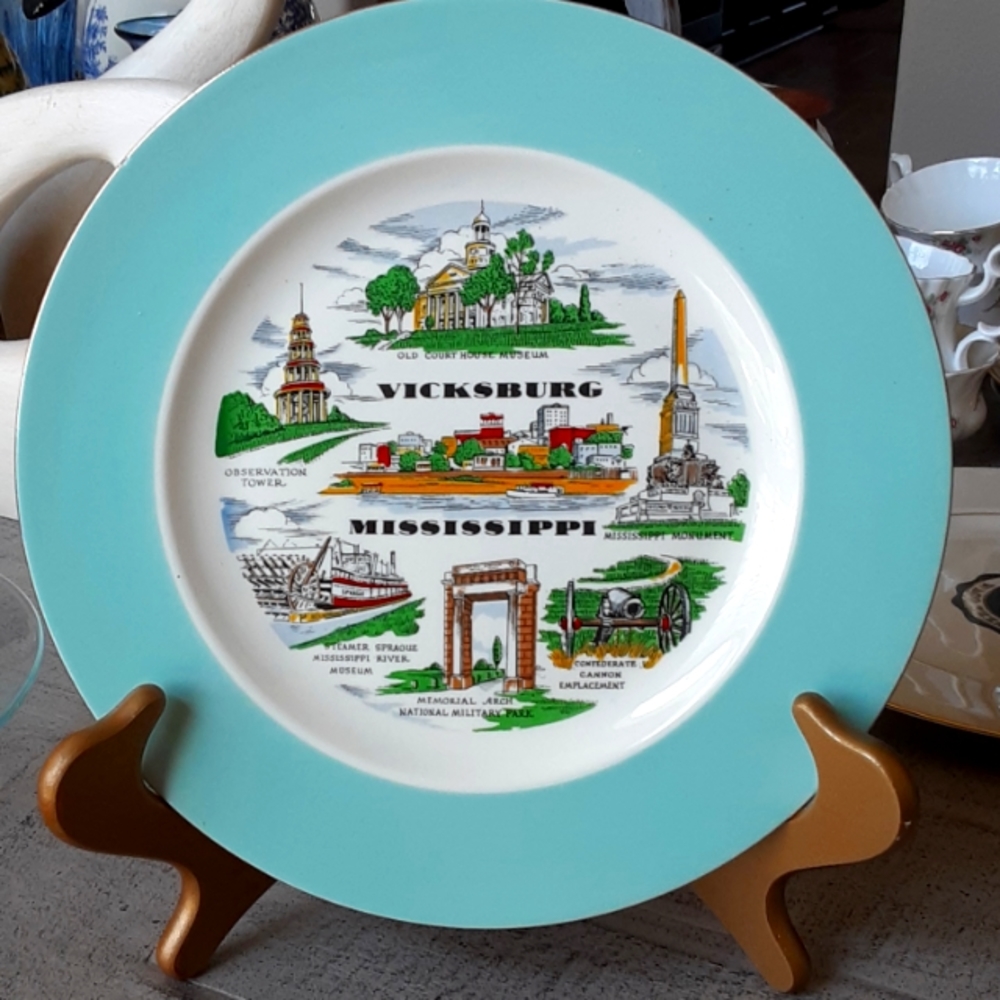 VICKSBURG MISSISSIPPI, Commemorative 10" Plate, Homer Laughlan USA